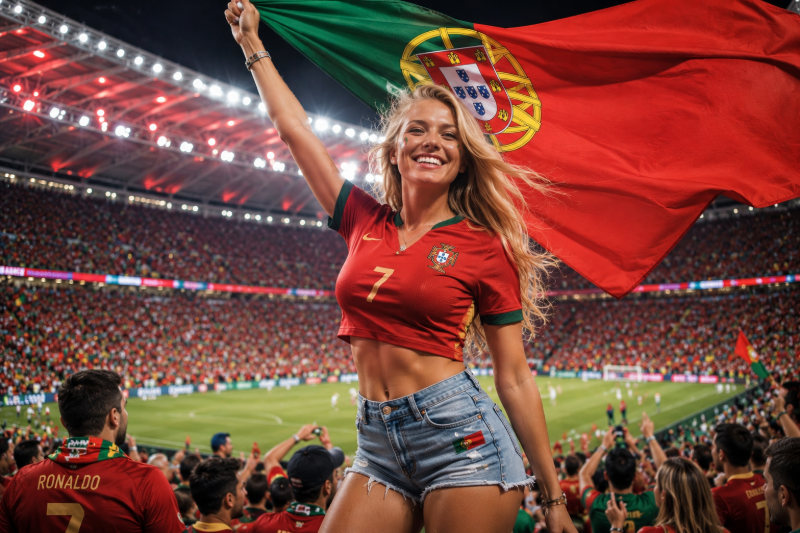 Portugal football fan - AI image template