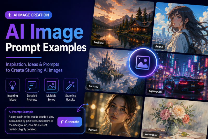 50 AI Image Prompt Examples for Portraits, Products & Social Media