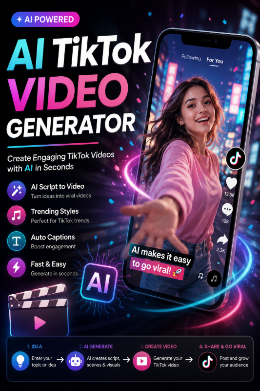 AI TikTok Video Generator from Text — Create Viral Clips Online